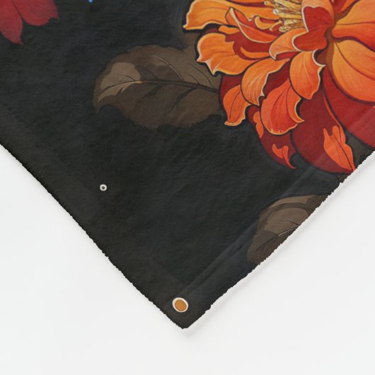 Santa Muerte Fleecedecke (Ecke)