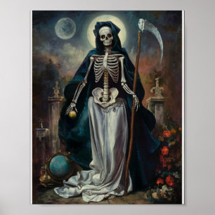 Santa Muerte im Friedhof-Poster Poster