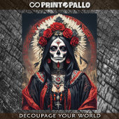 Santa Muerte im traditionellen Horror Seidenpapier