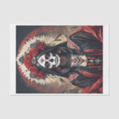 Santa Muerte im traditionellen Horror Seidenpapier (Vorderseite)