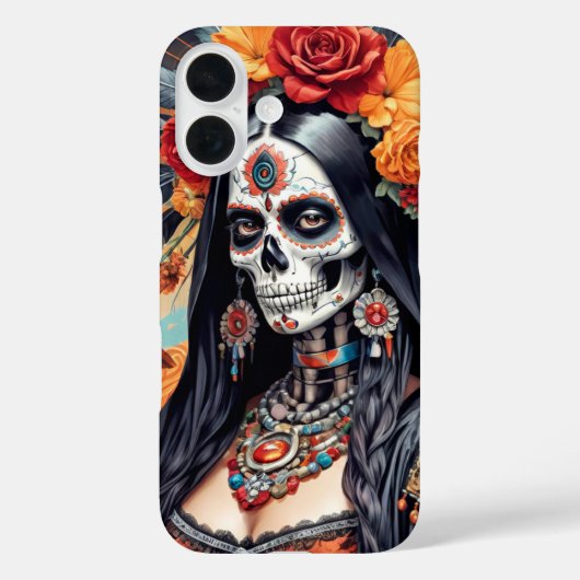 Santa Muerte im traditionellen Kostümbezug Case-Mate iPhone Hülle (Rückseite)