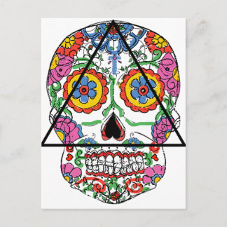 Santa Muerte in a triangle Feiertagspostkarte