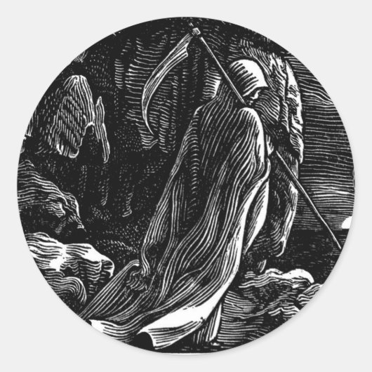 Santa Muerte (Mexican Grim Sensenmann) Runder Aufkleber (Vorderseite)