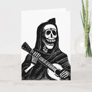Santa Muerte (mexikanischer Grim-Sensenmann) Gitar Feiertagskarte