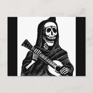Santa Muerte (mexikanischer Grim-Sensenmann) Gitar Feiertagspostkarte