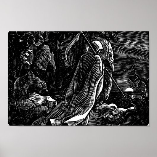 "Santa Muerte" (Mexikanischer Grimischer Sensenman Poster (Vorne)