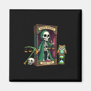 Santa Muerte mit Green Cloak Hilfe bei der Rechtse Magnet