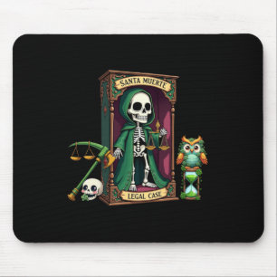Santa Muerte mit Green Cloak Hilfe bei der Rechtse Mousepad