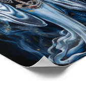 Santa Muerte mit Moon Poster (Ecke)