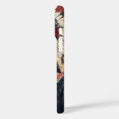 Santa Muerte mit roten Blume verziert Case-Mate iPhone Hülle (Rückseite / Links)