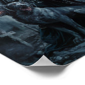 Santa Muerte mit zwei geheuerten Dog-Poster Poster (Ecke)