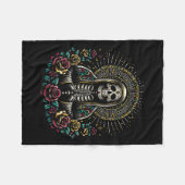 Santa Muerte Perdoname Fleecedecke (Vorderseite (Horizontal))