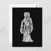 Santa Muerte Postkarte (Vorne/Hinten)