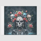 Santa Muerte Rising Decoupage Seidenpapier (Vorderseite)