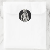 Santa Muerte Runder Aufkleber (Tasche)