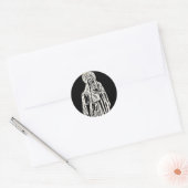 Santa Muerte Runder Aufkleber (Umschlag)
