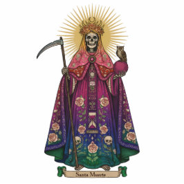Santa Muerte Saint Holy Death Colorful 2D Statue Freistehende Fotoskulptur