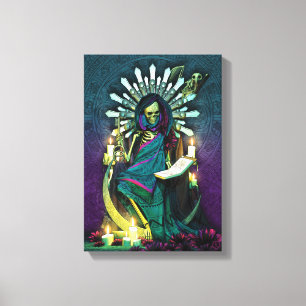 Santa Muerte Tarot - Die Hohepriester Leinwanddruck