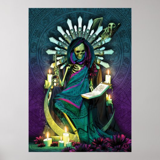 Santa Muerte Tarot - Die Hohepriester Poster (Vorne)