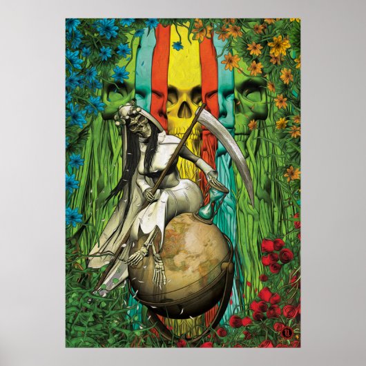 Santa Muerte Tarot - Die Welt Poster (Vorne)