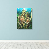 Santa Muerte Tarot - Zwei Cups Leinwanddruck (Insitu (Holzboden))