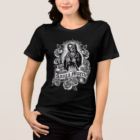 Santa Muerte Tri-Blend Shirt (Vorderseite)