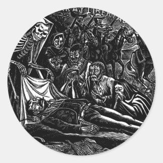 Santa Muerte und der Soldat c. 1951 Mexiko Runder Aufkleber