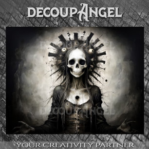 Santa Muerte Whispertod - Decoupage - Seidenpapier