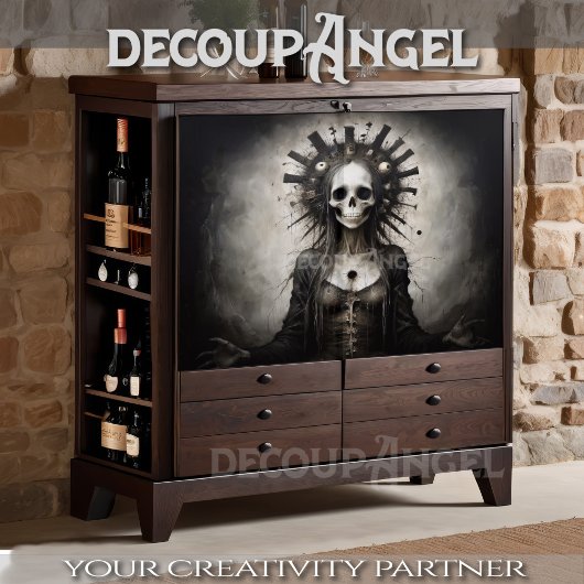 Santa Muerte Whispertod - Decoupage - Seidenpapier