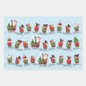 Santa & Multikulturelle Girl Geschenkpapier Set (Vorderseite 3)