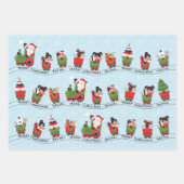 Santa & Multikulturelle Girl Geschenkpapier Set (Vorderseite 3)