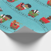 Santa & Multikulturelle Jungfrau Geschenkpapier (Ecke)