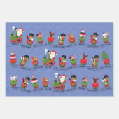 Santa & Multikulturelle Jungfrau Geschenkpapier Set (Vorderseite 2)