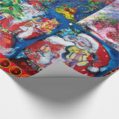 SANTA, MUSIK CHRISTMAS NIGHT PARTY GESCHENKPAPIER (Ecke)