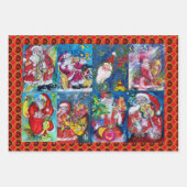 SANTA, MUSIK CHRISTMAS NIGHT PARTY GESCHENKPAPIER SET (Vorderseite)