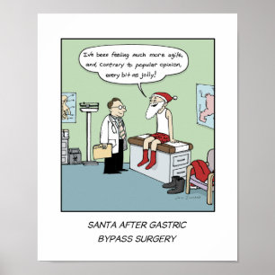 Santa nach Magenbypass-Operation - immer noch fröh Poster