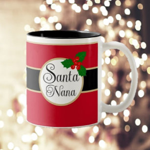 Santa Nana! Spaß Weihnachtsgeschenk Zweifarbige Tasse