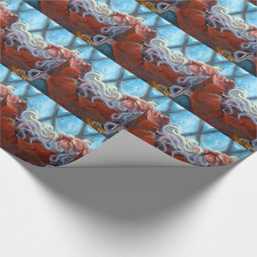 "Santa Napping" Geschenkpapier (Ecke)