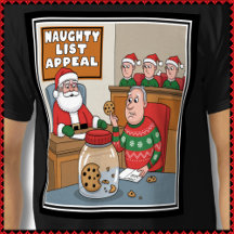 Santa Naughty List Cookdieb Ugly Sweater T-Shirt