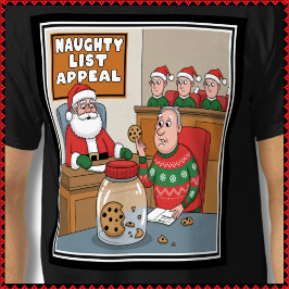 Santa Naughty List Cookdieb Ugly Sweater T-Shirt