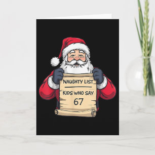 Santa Naughty List Kinder, die 67 - Six Seven Chr Karte