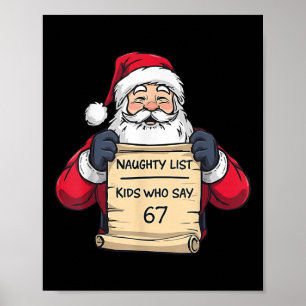 Santa Naughty List Kinder, die 67 - Six Seven Chr Poster