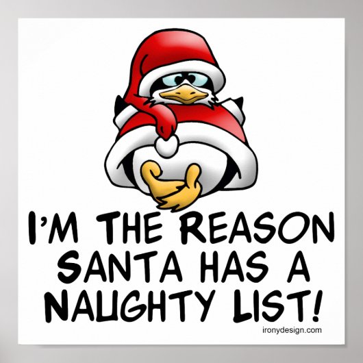 Santa Naughty List Poster (Vorne)