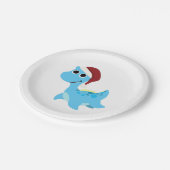 Santa Nessie Pappteller (Schrägansicht)
