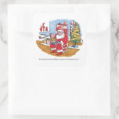 Santa Net große quadratische Aufkleber (Tasche)