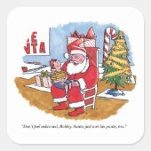 Santa Net große quadratische Aufkleber (Vorderseite)