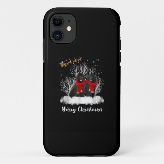 Santa Neufundland Couple Frohe Weihnachtsgeburt Ge Case-Mate iPhone Hülle (Rückseite)