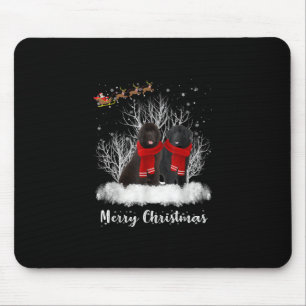 Santa Neufundland Couple Frohe Weihnachtsgeburt Ge Mousepad
