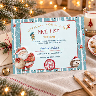 Santa Nice List Winterwald Weihnachten Einladung