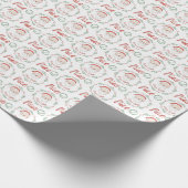 Santa Nice mit Karo Mark Wrapping Paper Geschenkpapier (Ecke)